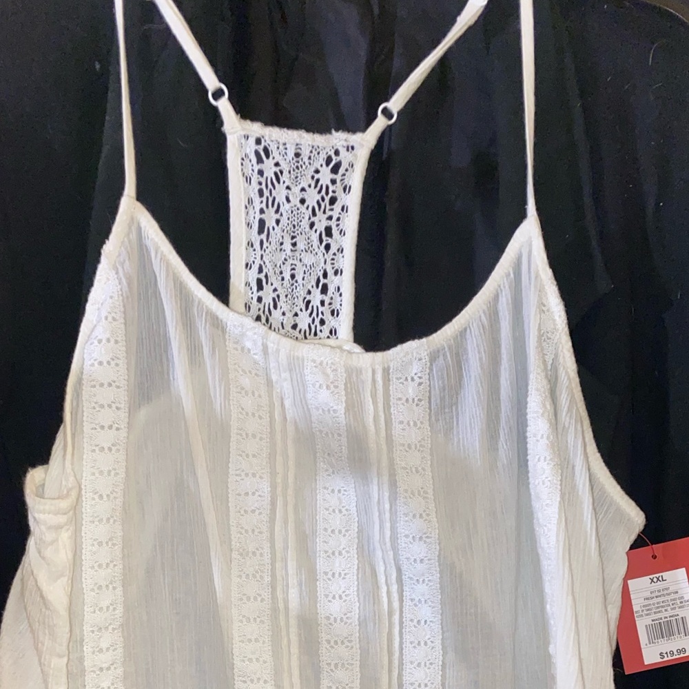 Racerback white tank